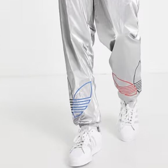 Adidas Originals EUC Men's Size Medium Tricolor Sweatpants in Silver Met… - Picture 3 of 15